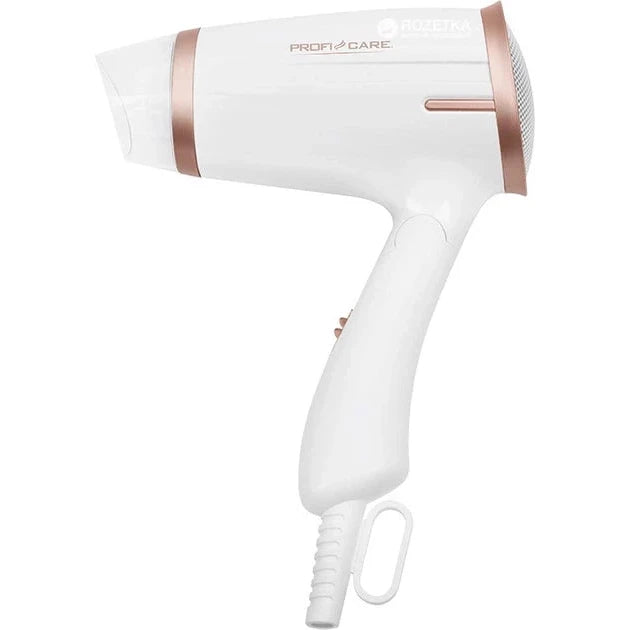 Powerful ProfiCare PC-HT 3009 White Compact Folding Travel Hair Dryer